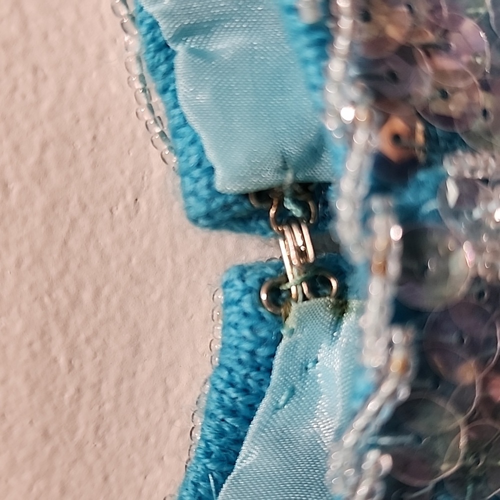 Vintage Bead and sequin sleeveless lined knit sweater - Picture 7 of 9